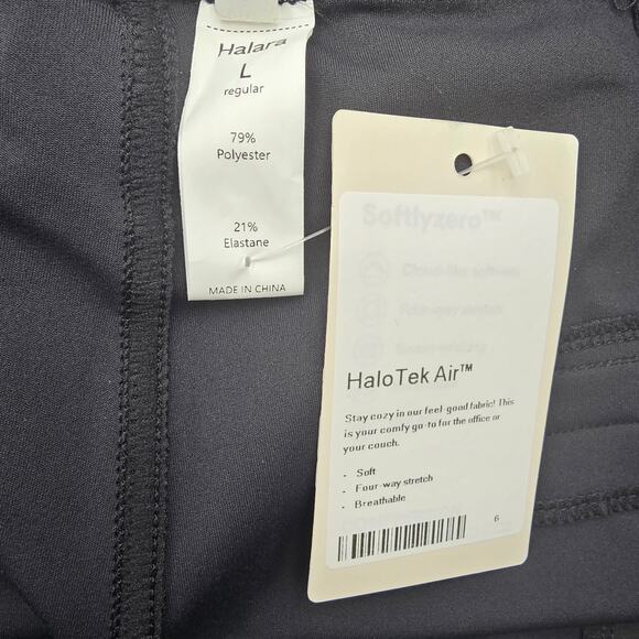 Halara Womans size L Halotek Air Stretch High Waisted work Flare Pants Black NEW - Picture 7 of 8